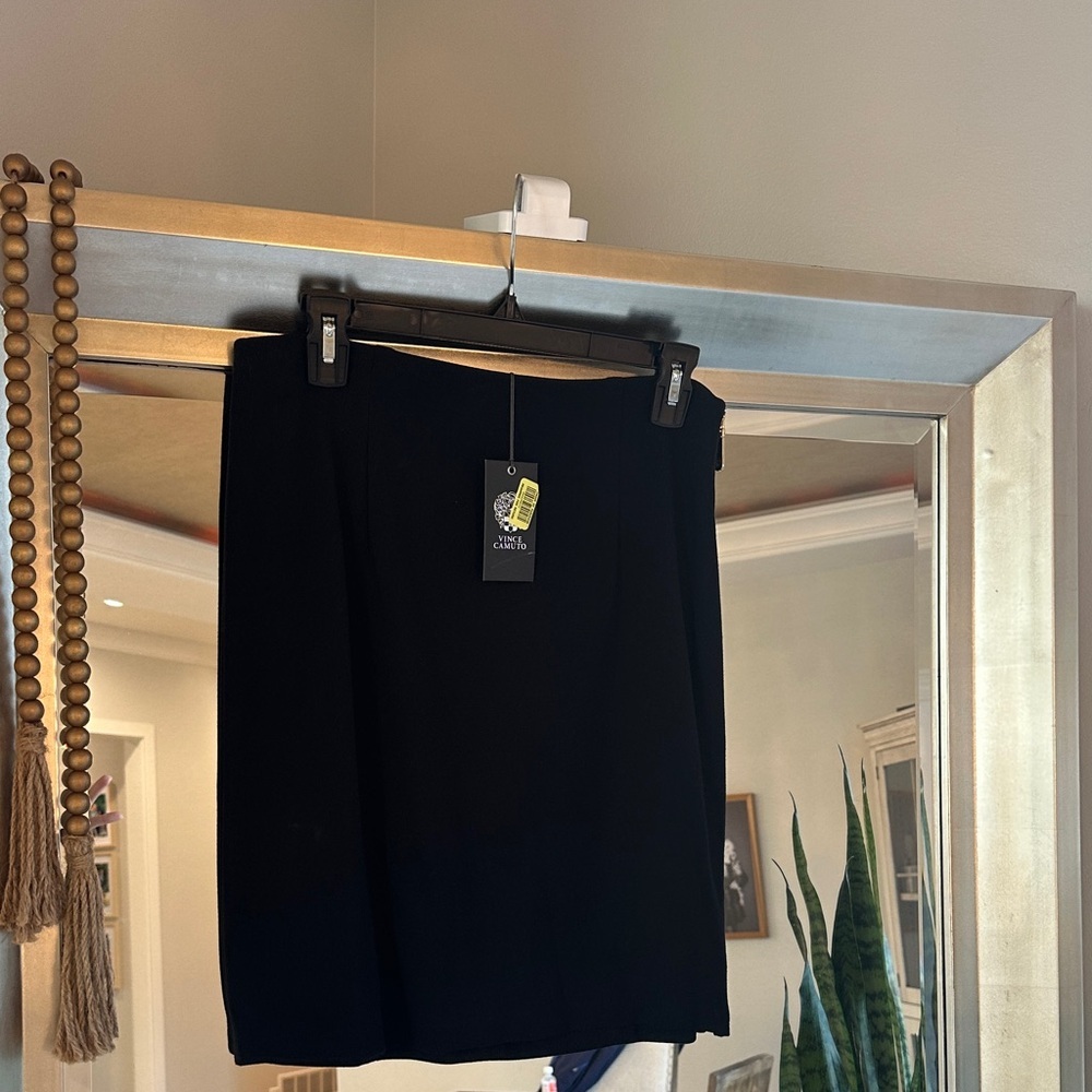 Vince Camuto Elegant Black Pencil Skirt